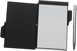 Ciieeo Mini Bolso Bloco De Notas De Bolso Bloco De Notas De Bolso Bloco De Notas Auto-Compacto Bloco De Notas Portátil Bloco De Notas Caixa De Cartão Metal Etiqueta Do Livro Liga De