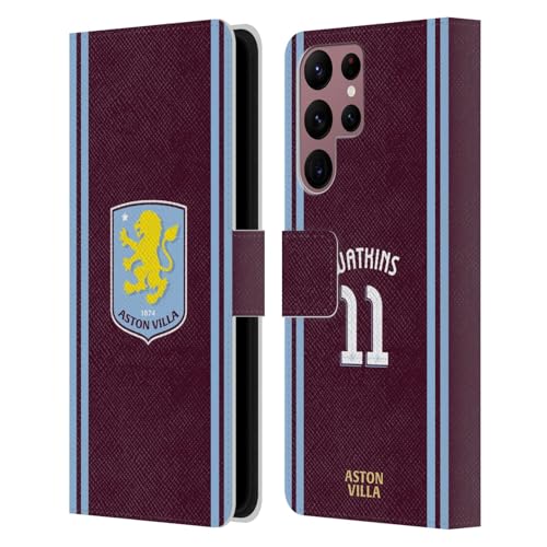 Étui en cuir Aston Villa pour Samsung S22 Ultra Head Case Designs