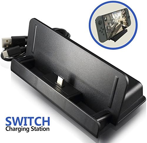 Deanphone Compact Playstand Foldable for Nintendo Switch stand with Charging Station for Nintendo Switch Player