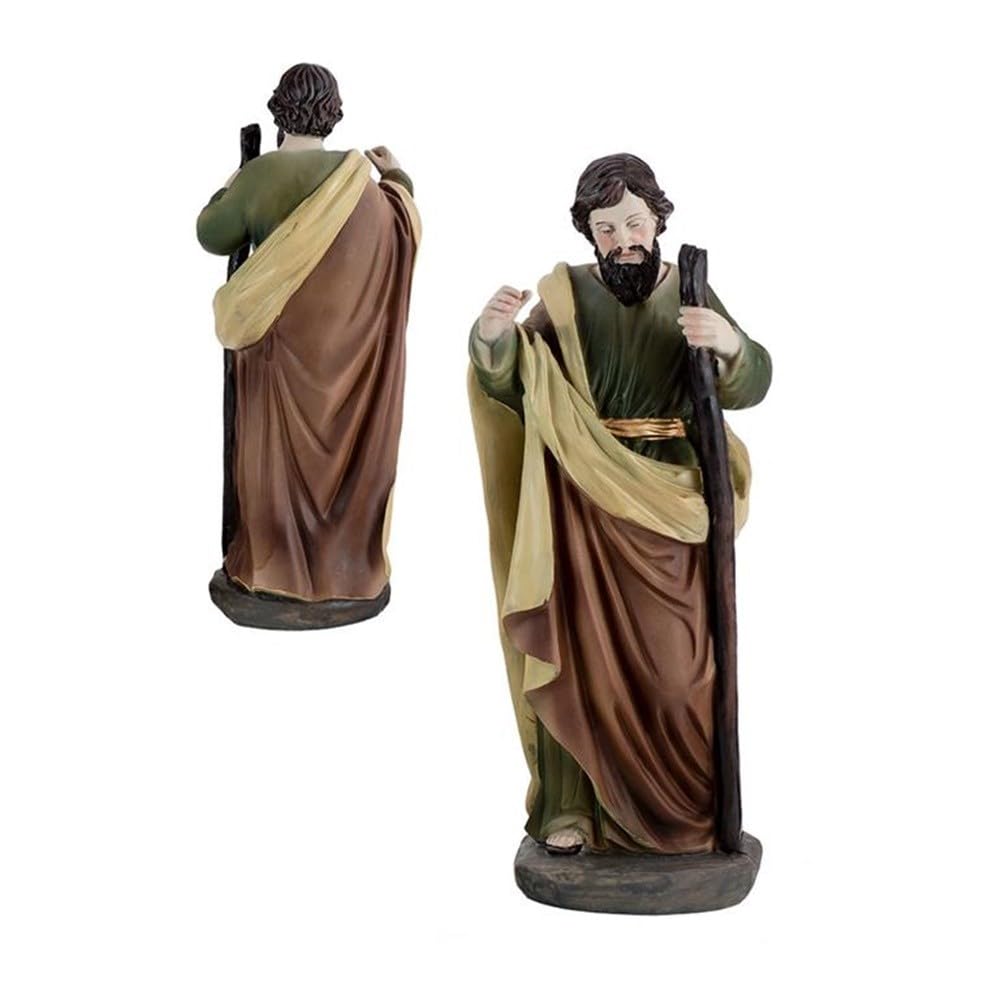 Misterio Nacimiento Navidad 9 Piezas 25 cm. Belén clásico Resina Figura Sagrada Familia Reyes Magos