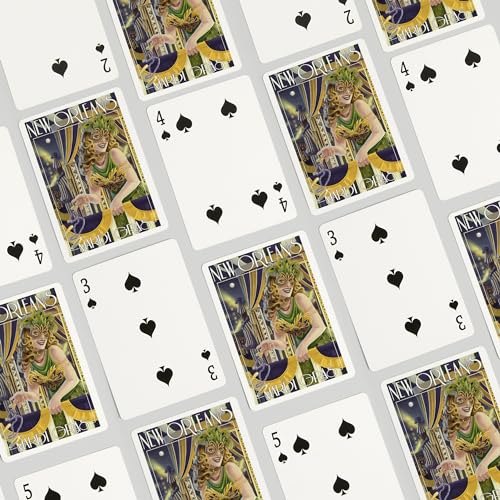 Lantern Press New Orleans Mardi Gras Naipes Poker 52 miniatura 4