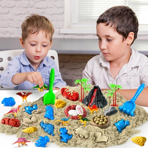 Image of Sensory Bin Dinosaurs Kit with Sensory Sand