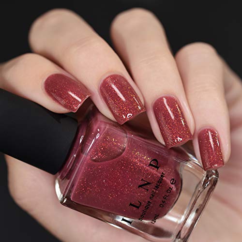 Image of ILNP Cross My Heart - Crisp Rustic Red Holographic Jelly Nail Polish