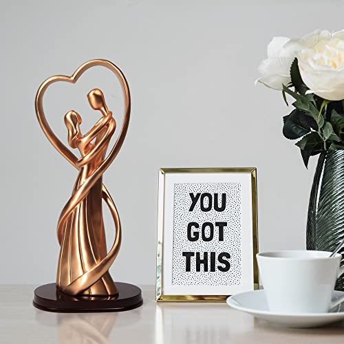 Norrclp Modern Decor Couple Statue, Valentine's Day Decorations Couple Sculpture For Home Decor, Wedding (Coppery) #TOP3