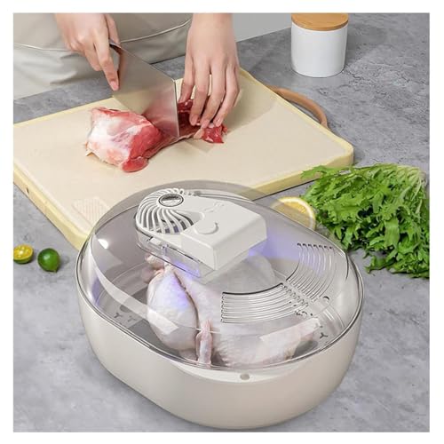 MWSHIYUQING 6 In 1 Tabla Descongelar Rapida DescongelacióN RáPida Y EsterilizacióN UV, Descongelar Alimentos AtomizacióN Y PreservacióN UltrasóNica, Charola Descongelar CóModo, Seguro Y RáPido