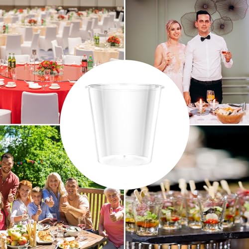 Magrimaxio 100 Stück schnapsgläser plastik, 3cl/30ml shotgläser, Shot Becher aus PS Material, schnapsbecher, pinnchen Gläser, wiederverwendbar plastikbecher, shotbecher, für Verkostung, Partys