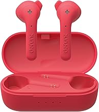 Defunc True Music Wireless Bluetooth TWS Earbuds - Compatible with iOS & Android, IPX4 Rating, Personalized fit, 22 Hours Total Playtime, Touch Control (Red)