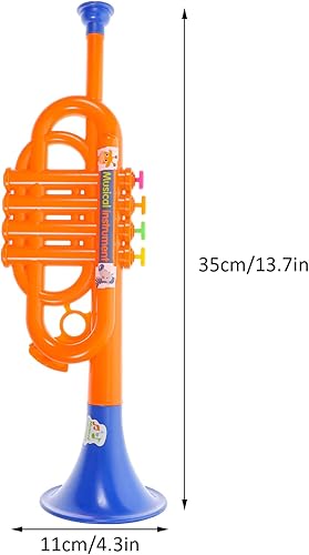 Miniatura 2 de Ipetboom Instrumentos musicales, instrumentos de trompeta de juguete para trompeta, juguetes educativos, juguete musical para , color aleatorio,