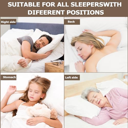 Image of 40 Pcs Queen Size Pillows, 30 x 20 Inch Bulk Hotel Standard Bed Pillows for Back, Stomach & Side Sleepers, Soft Support Sleeping Pillows, Machine Washable, White