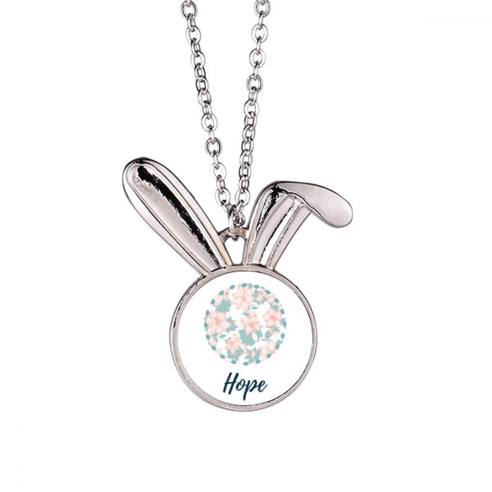 Collier lapin et fleur Curaçao Bleu, le cadeau d'anniversaire idéal