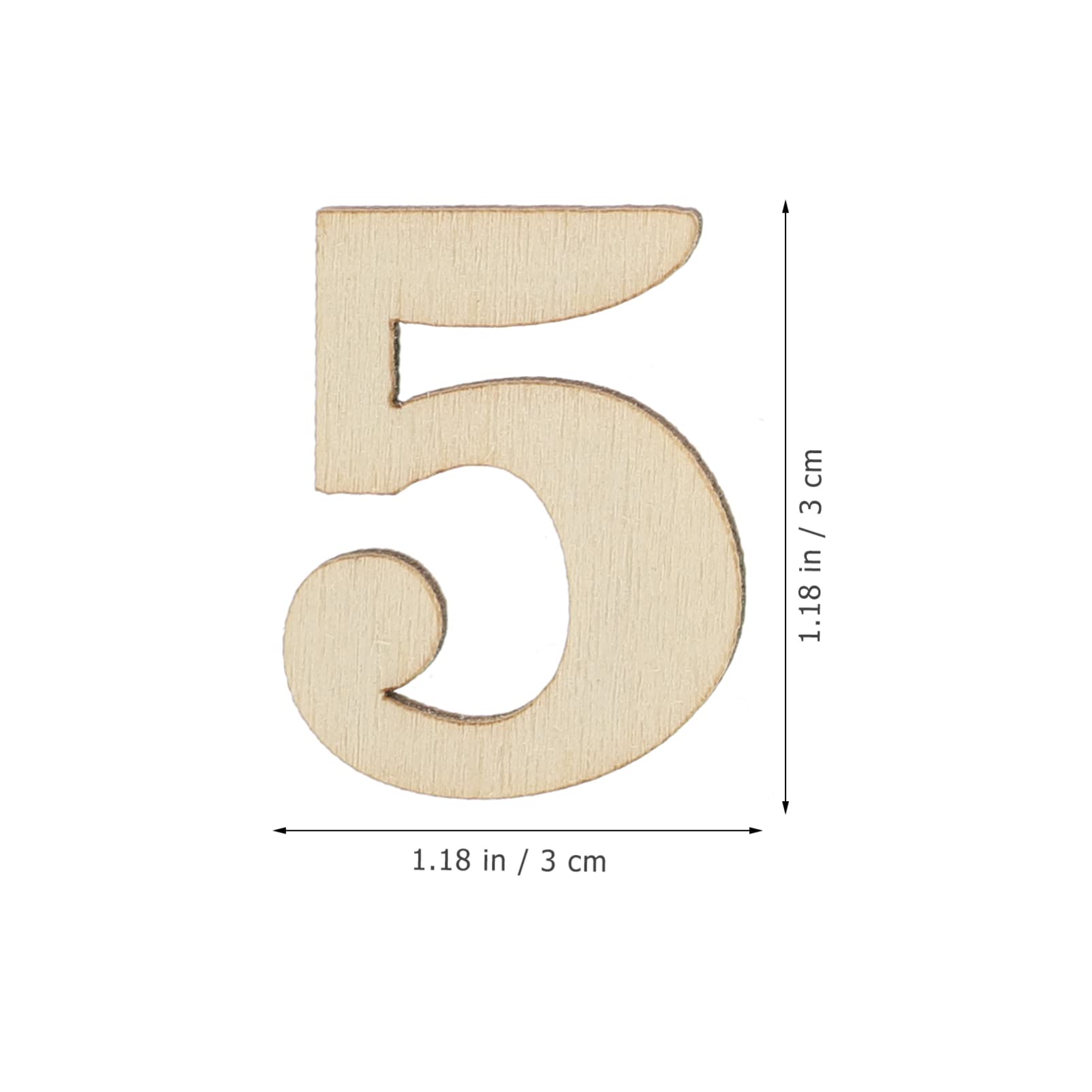 BEBEMOKO DIY Digital Clock Wall Art 100pcs Wooden Clock Numbers Modern Numeral Kit for Wall Decor Craft Project