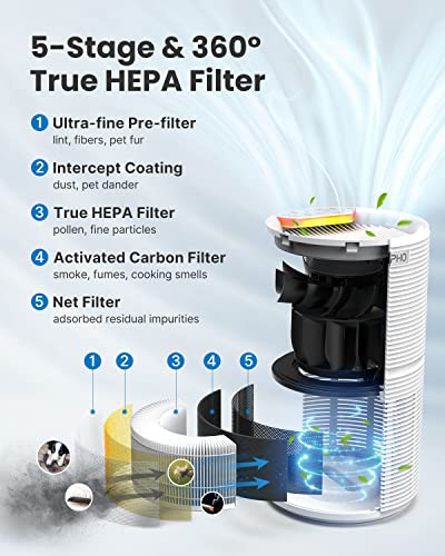 RENPHO Purificatore d'Aria con H13 Filtro HEPA