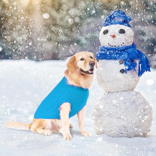 Image of BINGPET Dog Sweater for Large Dogs, Turtleneck Knitted Clothes