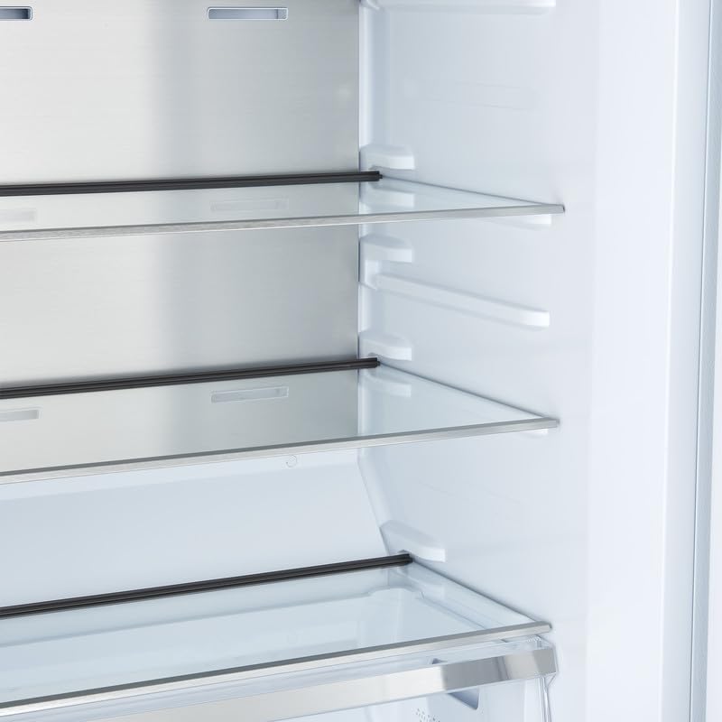 Forno Maderno 28" Convertible Upright Freezer/Refrigerator, 13.6 Cu.Ft., Energy Efficient Storage With Both Stainless Steel Or Antique Brass Handle, Right Swing Door - White on Fridge.com - View 4
