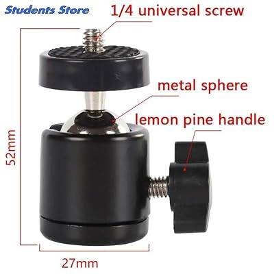 Kyrotech 360 Döner Mafsallı Vida Adaptörü, 1/4 Bağlantı Uyumlu Tripod ve Monopod Aksesuarı, Kamera, Akıllı Telefon, GoPro, Mikrofon, LED Işık, Video Monitör ile Uyumlu Montaj Parçası