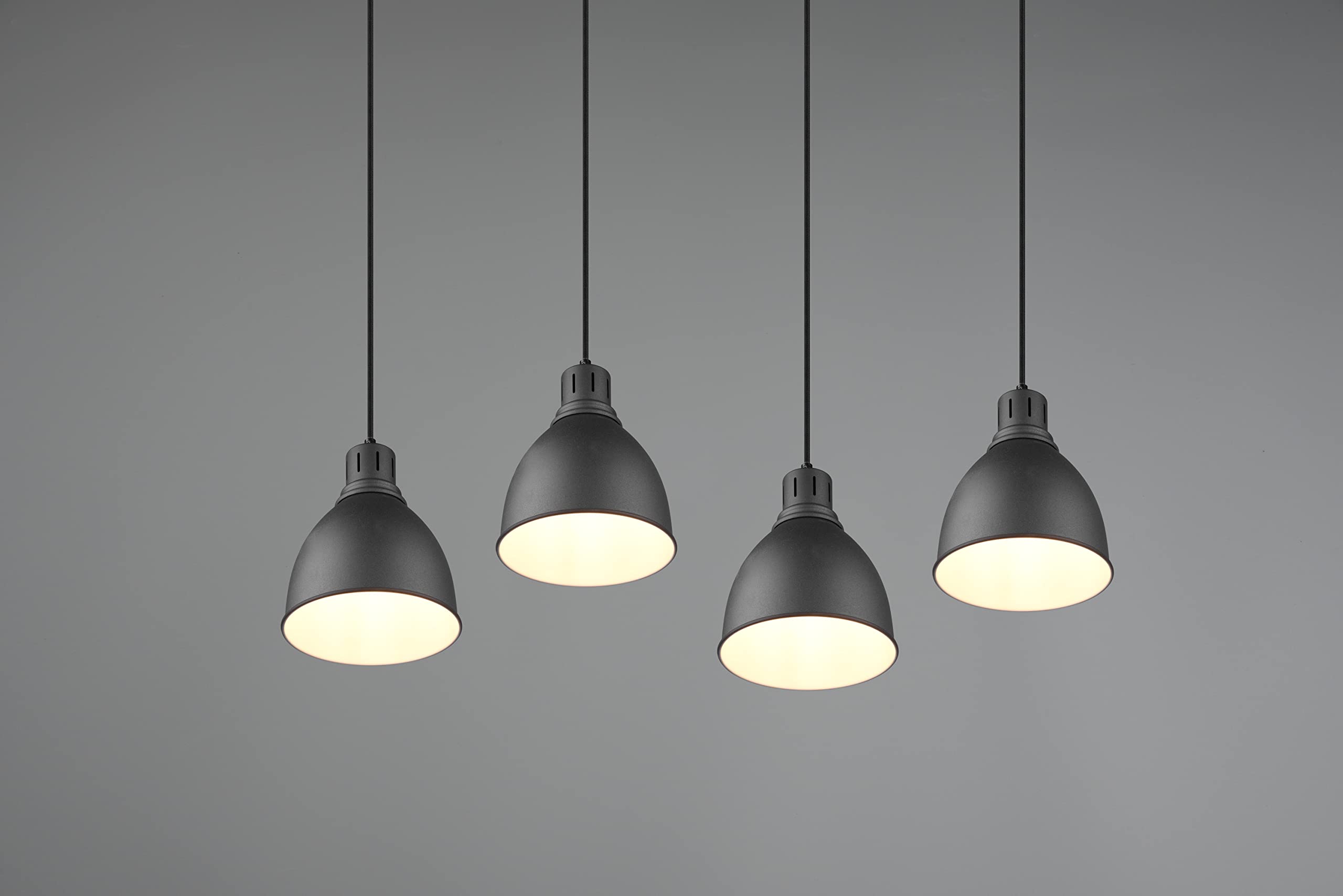 Suspension 4xE27 Max 40W Métal Noir/bois COREP Sequoia D.80 Cm | Leroy