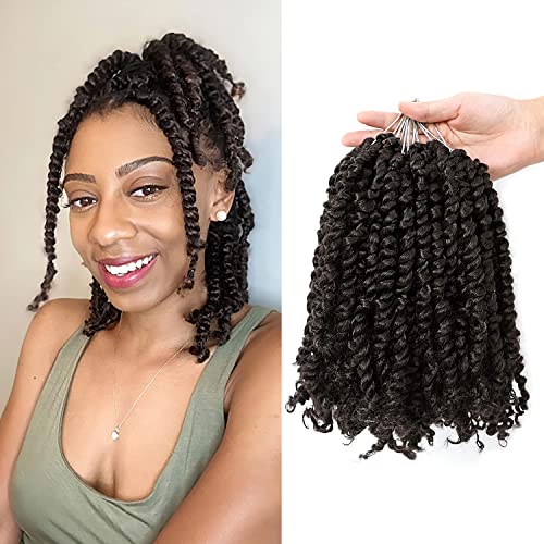 BOHOBABE Passion Twist Crochet Hair 12 Inch for Black Women, Pre-twisted,4#