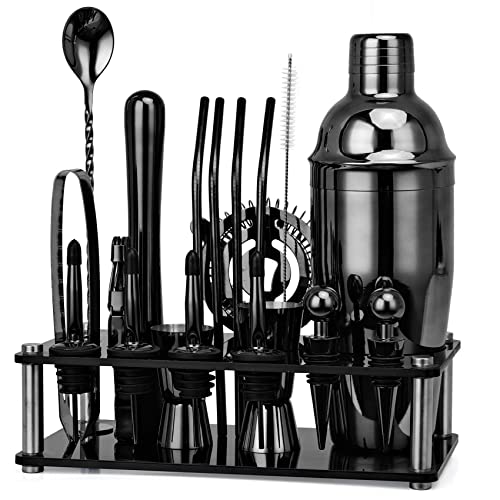 Kit Bartender 20 Piezas Coctelera Acero Inoxidable miniatura 1
