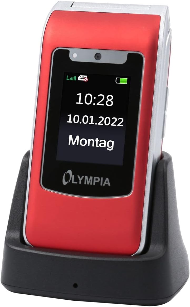 Olympia 2298 phone in charging cradle
