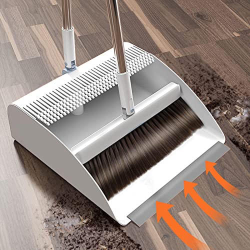 YEDECOR Kehrschaufel- und Besen-Sets, Langstieliger Besen und Kehrschaufel, Weiche Kehrbürste mit aufrechter Kehrschaufel-Kombination für die Reinigung der Küche im Innen- und Außenbereich,Khaki – Bild 3