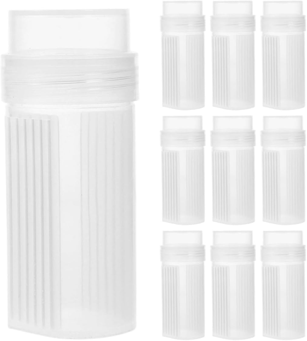 COLLBATH 10pcs Laboratory Microscope Slide Staining Jars with Lid, Plastic 5-slide Holder, Large Capacity, Strong Stability, Easy to Clean for Lab Use and Laboratory Procedures