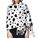 ZFYIPOK Women's Fashion Scarves, Dalmation Print Halloween Wraps Comfortable Long Shawl Winter Soft Warm Scarf