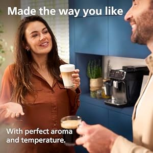 Philips 3300-Series Fully Automatic Espresso Machine - 6 Drinks, Modern Colour Touch Screen, LatteGo Milking System, SilentBrew, 100% Ceramic Grinder, AquaClean Filter. Black Chrome (EP3347/90) (Renewed) — photo 4 of 6