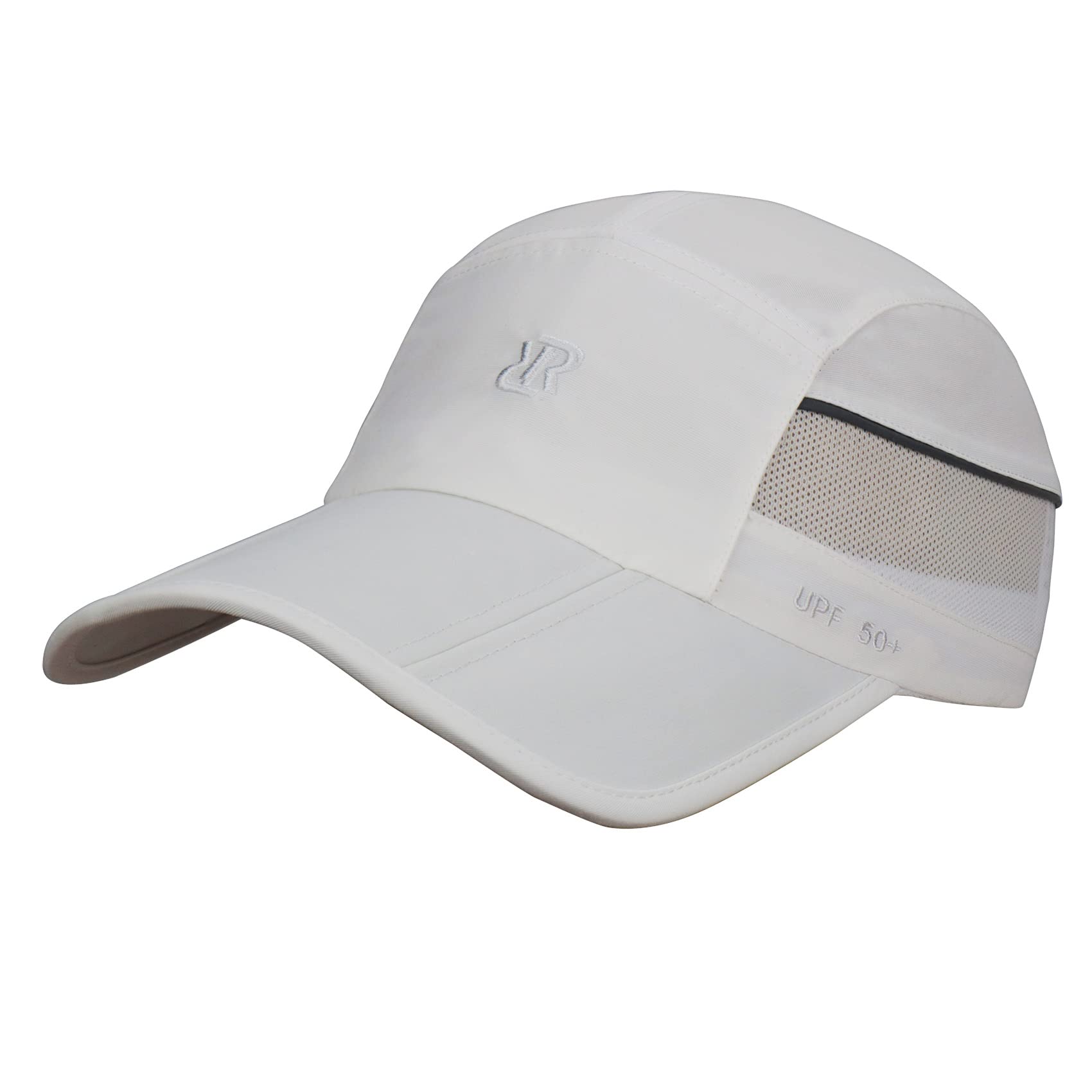 RRvane Foldable UPF50+ Sun Protection Portable Hat Reflective Quick Dry Baseball Cap Soft Adjustable Outdoor Sports Hat for Men, Women (White, New)