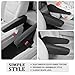 VKQTS 2PCS Arm Rest Cover for Car with Side Pocket,Breathable Comfortable Armrest Cover for Car for Armrest Full Protection,Universal Cars Armrests Covers Cars Interior Accessories