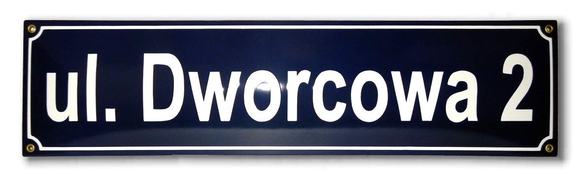 Straßenschild Hausnummer Emaille 15x70 cm Schild mit Wunschtext Wunschname