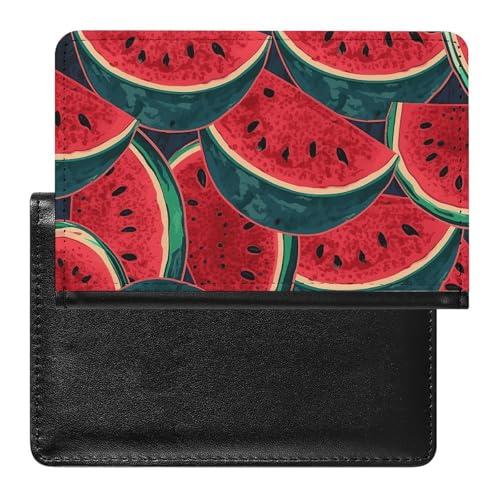 Porte-passeport imperméable motif bonhomme de neige sur la plage pastèque rouge