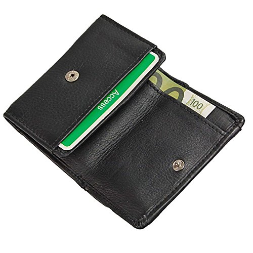 GoBago Branco - Mini portafoglio in pelle, Nero