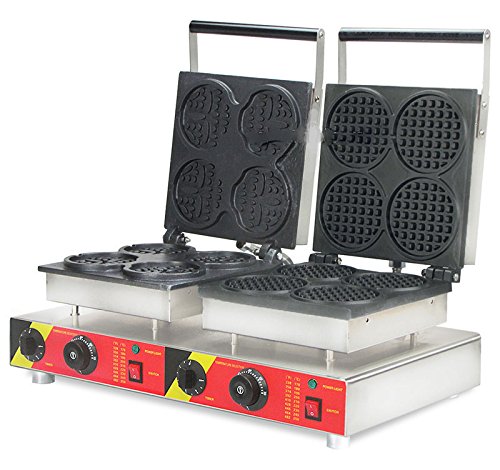 CGOLDENWALL Np-556 Commercial 8 pcs ronde gaufrier antiadhésif Wa...