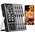 TASTYTI Wireless Meat Thermometer Digital with 4 Probes - 800FT Bluetooth Food Cooking Thermometer, Dual Sensors with NIST Certified Accuracy, Standalone Base for Kitchen Grill BBQ Oven Smoker
