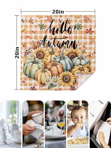 Servilletas de Tela de Calabaza Pack x4 20x20 pulg miniatura 7