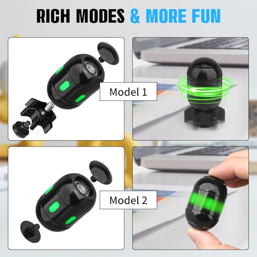 Image of Dilabnba Atomic Bomb Fidget Spinner Desk Toys, Metal Fidget Desktop Toy, EDC Finger Spinning Toy, Cool Office Table Decor Gadgets Gift for Dad Teens Men - Black