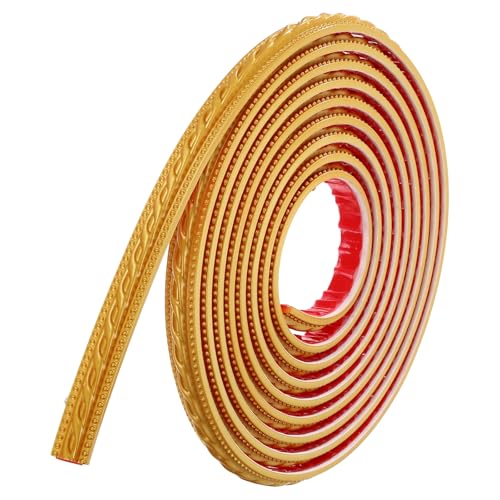 Moldura autoadhesiva pared flexible y dorada para un remate limpio sin taladros 2
