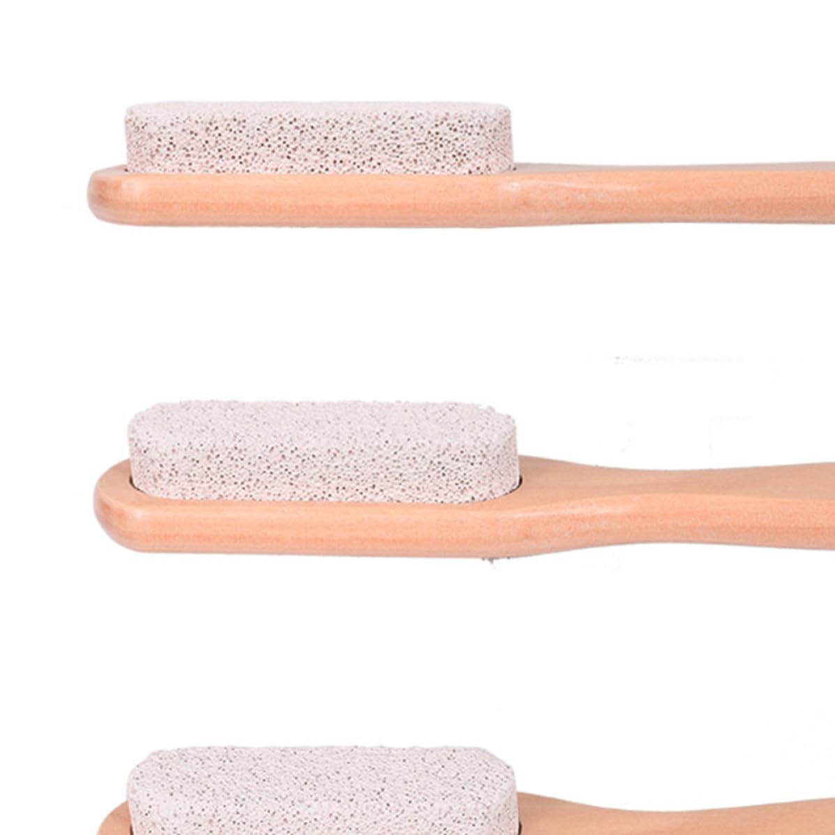 COLLBATH 2pcs Nail Scrubber with Pumice Stone for Nail Cleaning and Pedicure Treatment Handy Handle Design Gentle on Light Color and Spa Care