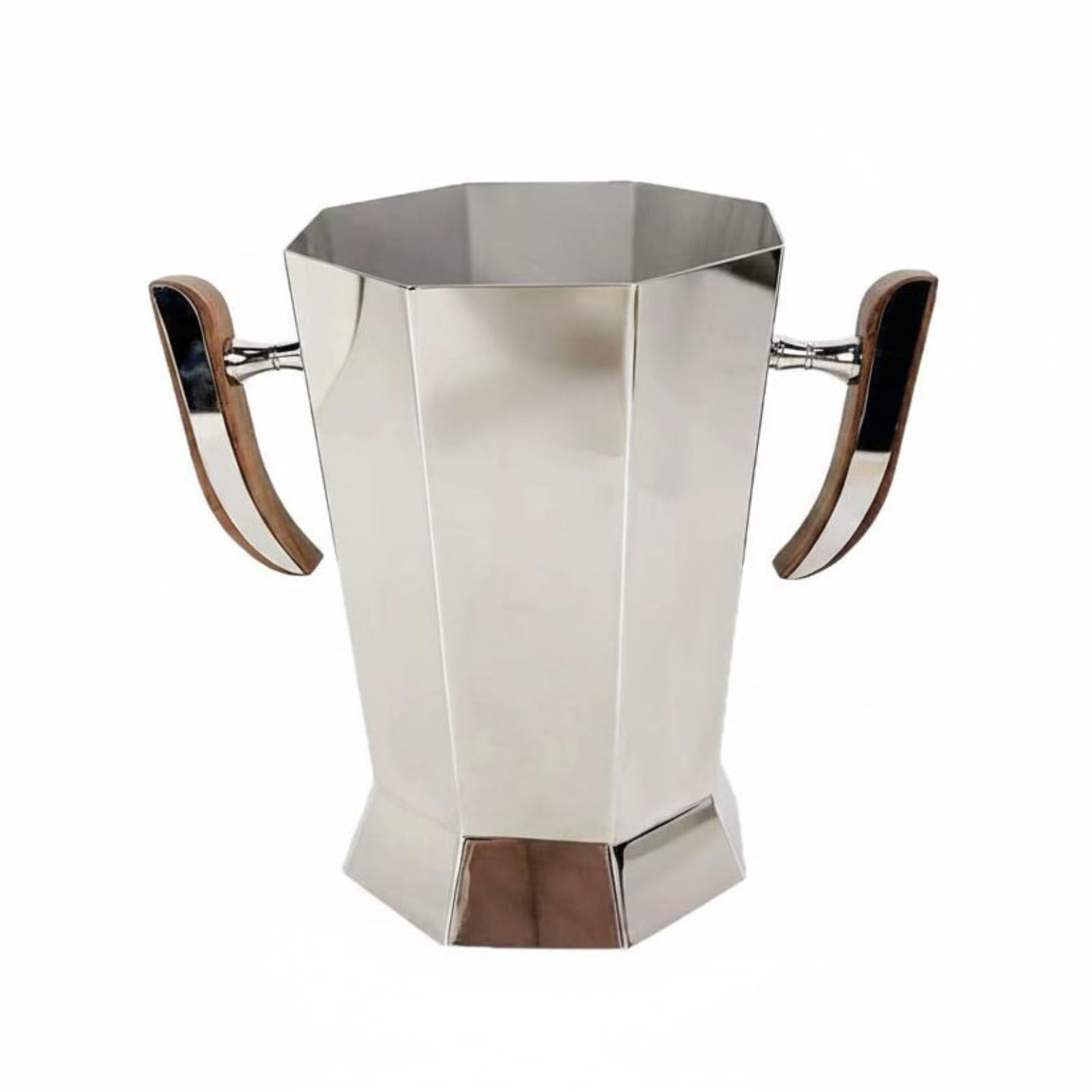 Baoblaze Cubitera de Champán Cubo de Hielo de Bebidas Recipiente de Vino con Acero Inoxidable Pulido Diseño Moderno Que la Decoración y Mantiene la Botella
