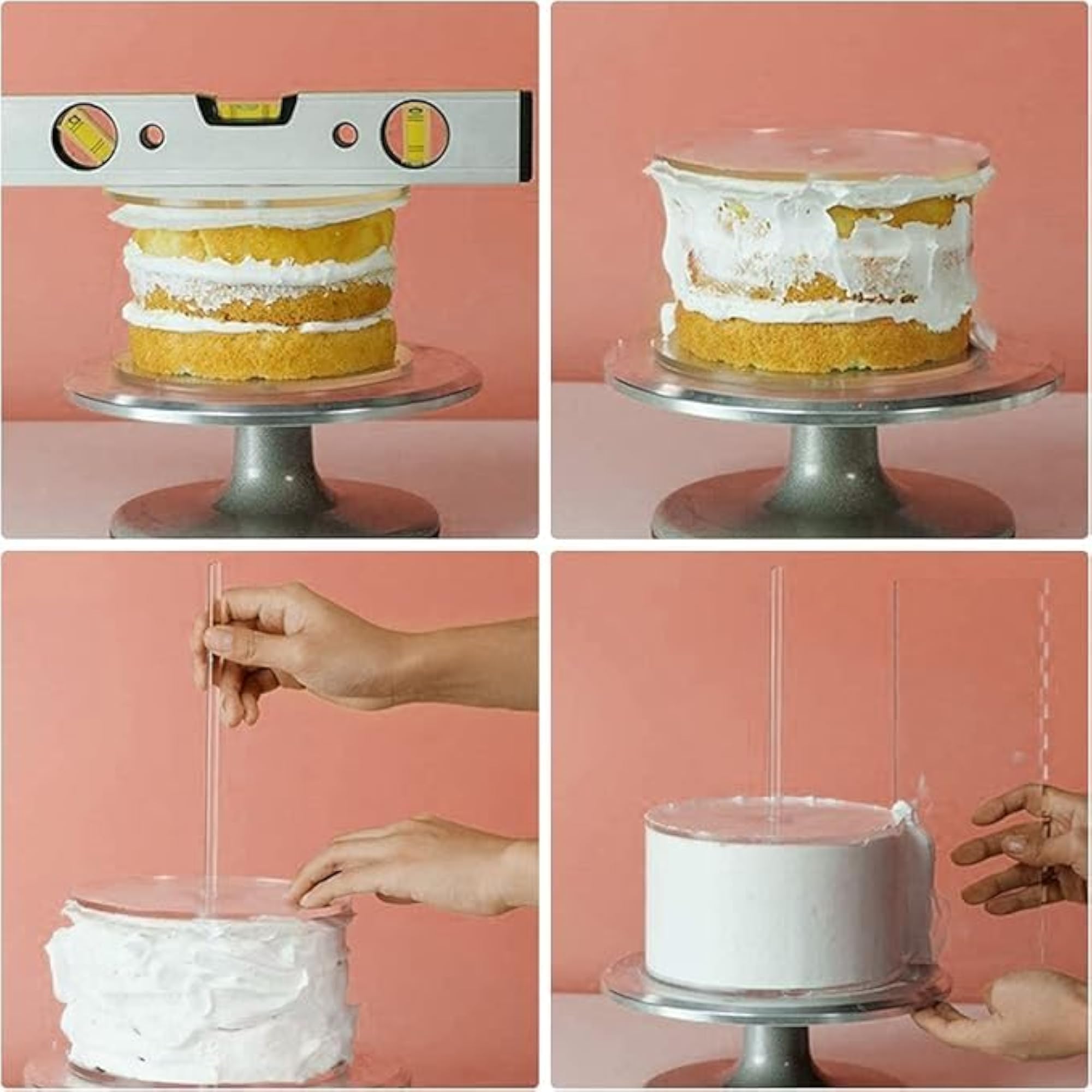 3-Tier Round Acrylic Cake Stand Display Riser for Weddings