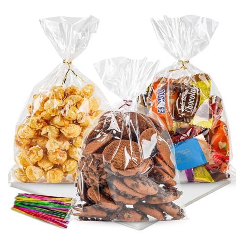 NPLUX Bundle of 50 Pack Mini Cake Pans with Lids and Spoons and 100 Pack Cellophane Bags - image 3