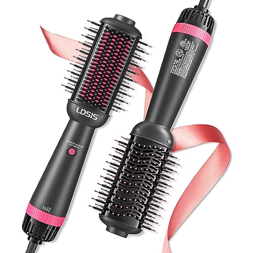 Blow Dryer Brush, 4-in-1 Hair Dryer Brush, One Step Hot Air Brush with Negative Ion Anti-Frizz, for Drying,Straightening, Volumising, Curling, 25mm Round