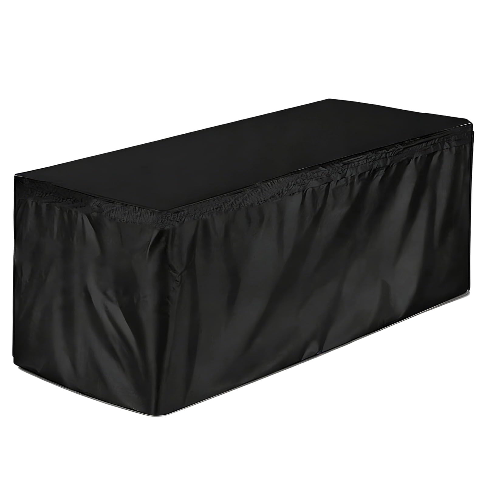Housse pour coffre de terrasse, 130 x 60 x 71 cm, housse extérieure pour boîte de rangement, polyester noir, fermeture éclair cachée, facile à nettoyer, imperméable et résistante aux intempéries