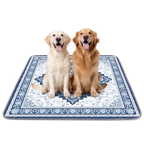 Image of INVENHO 2PACK Washable Pee Pads for Dogs, Reusable Dog Pads Upgrade Non-Slip Dog Pee Pads Heavy Absorbency Puppy Pee Pads Quick Dry Whelping Pads /Waterproof Puppy Training Pad