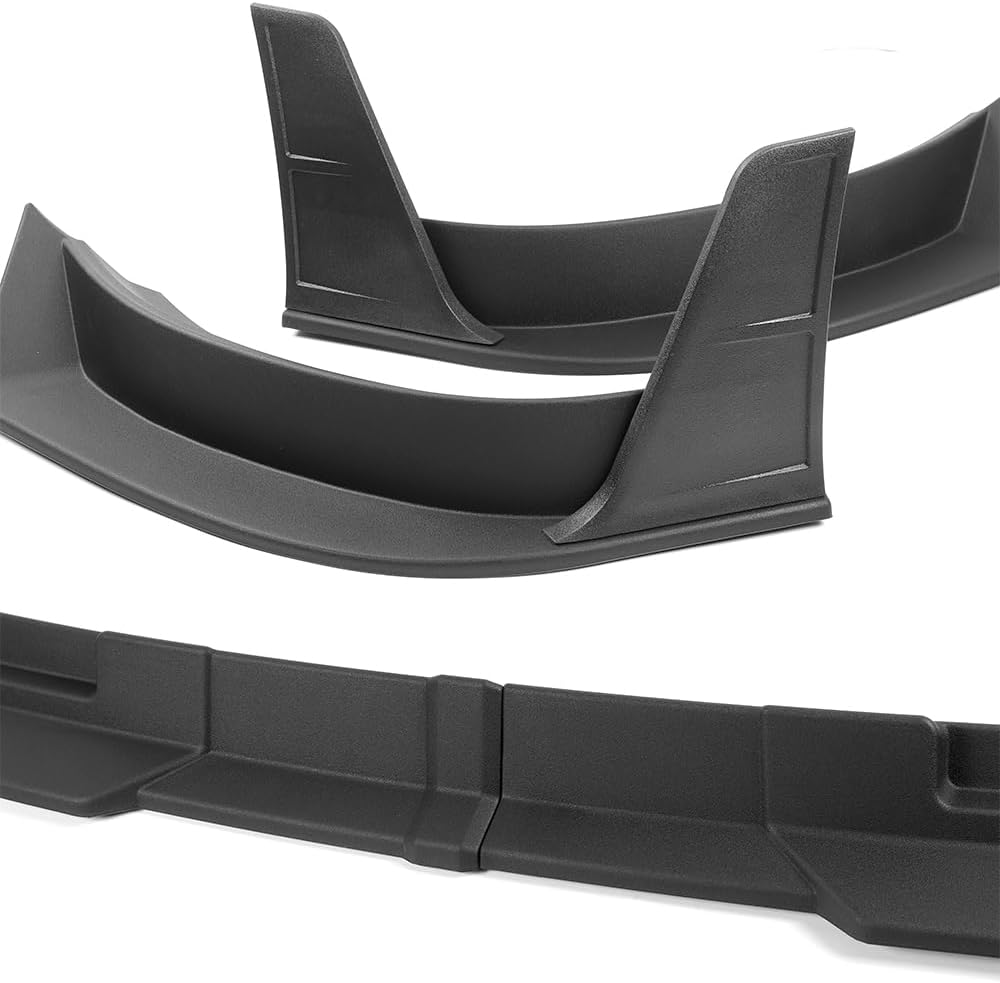 Matte Black ABS Front Bumper Lip Body kit, Compatible with 2013-2018 Ram 1500/2019-2024 Ram 1500 Classic, STP-Style Splitter Trim Protection Spoiler, 6PCS