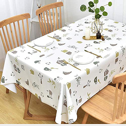 Nappe en plastique imperméable table de cuisine rectangulaire - 3