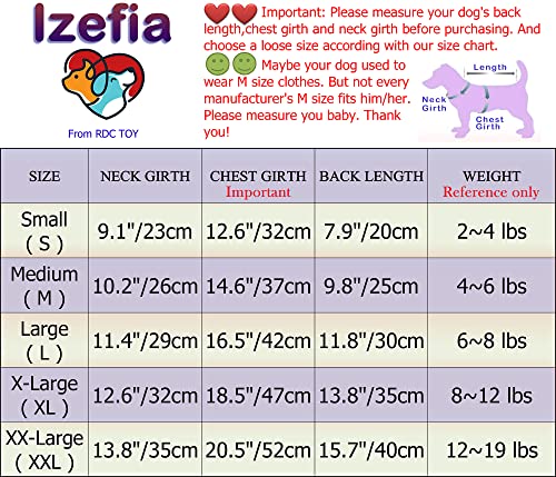 Izefia Dog Coat Cold Weather Windproof Jacket Fleece Warm Sweater Winter Thick Clothes Vest Collar Tank Top for Small Dog Medium Cat Pink L - Image 2