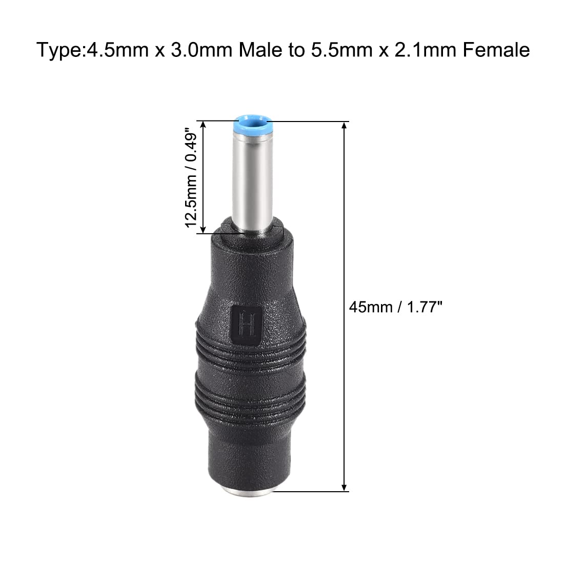 3 Adattatori Di Alimentazione CC A 90° Sourcing Map – Femmina 5,5x2,1 Mm A Maschio 5,5x2,5 Mm, Cavo 3 Cm, Per Strisce LED E Telecamere - 5