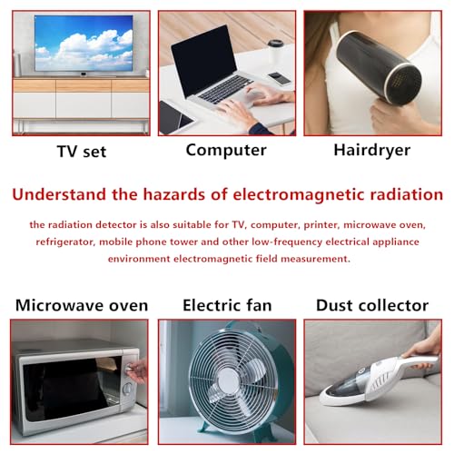 K2 EMF Meter Magnetfeld, Strahlungsdetektor Tragbarer, Handheld EMF Messgerät, Electromagnetic Paranormale Geräte Tester, K2 EMF Messgerät Paranormal Equipment Tester 50Hz-20.000Hz, Schwarz
