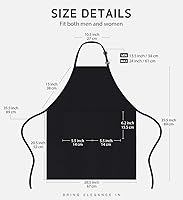 Vista 2 de Syntus Delantal ajustable con 2 bolsillos, delantales de cocina para mujeres, hombres, chef